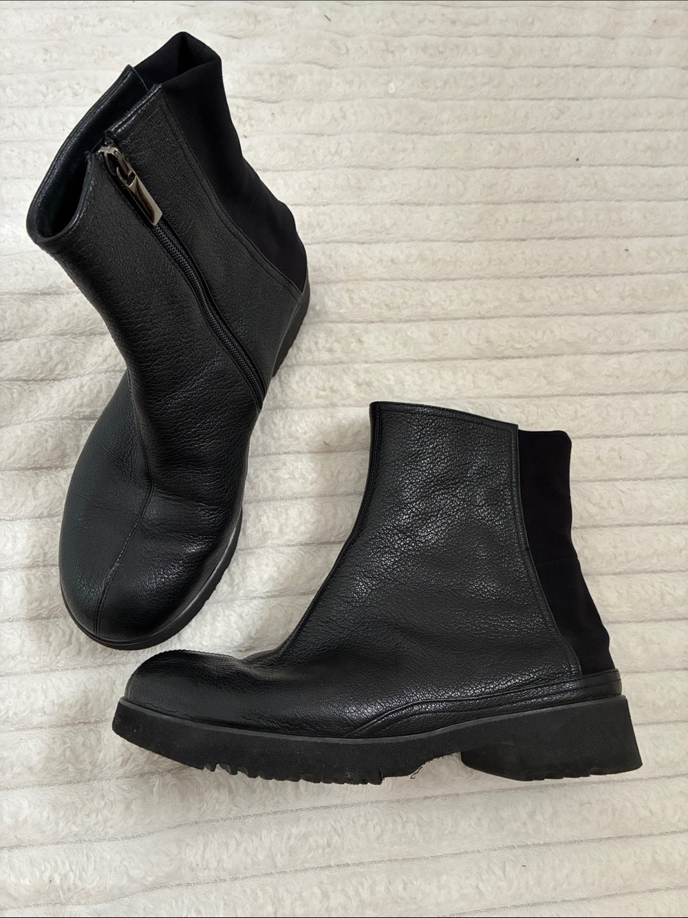 Thierry Rabotin Black Leather Boots